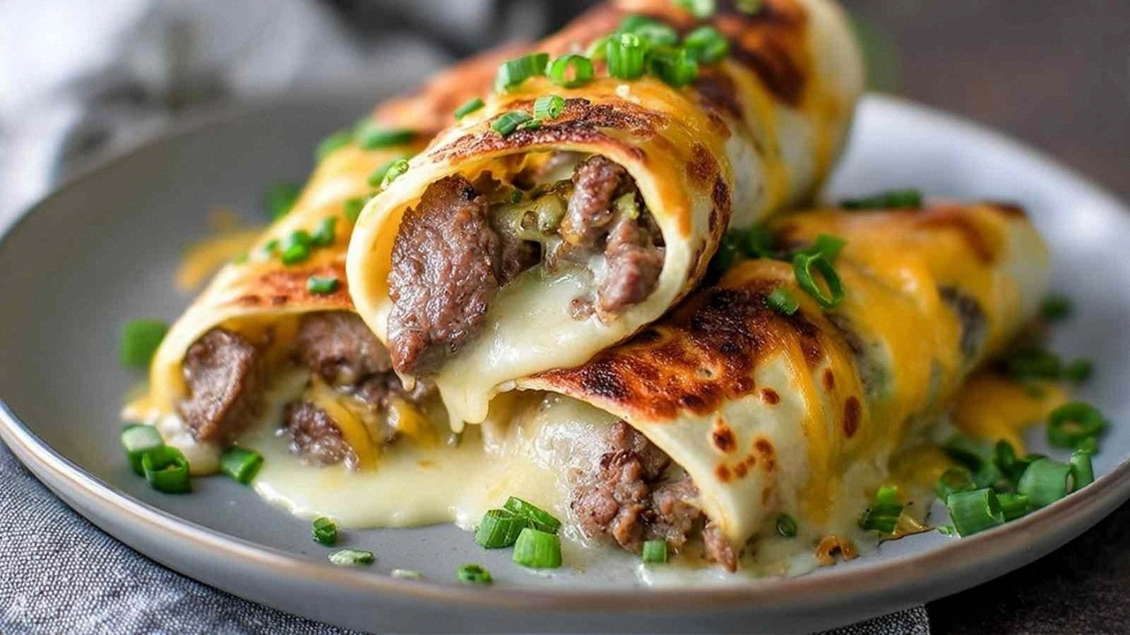 Keto Philly Cheesesteak Rolls 