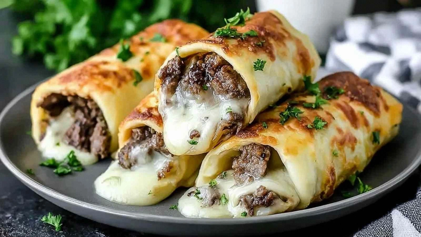 Keto Philly Cheesesteak Rolls