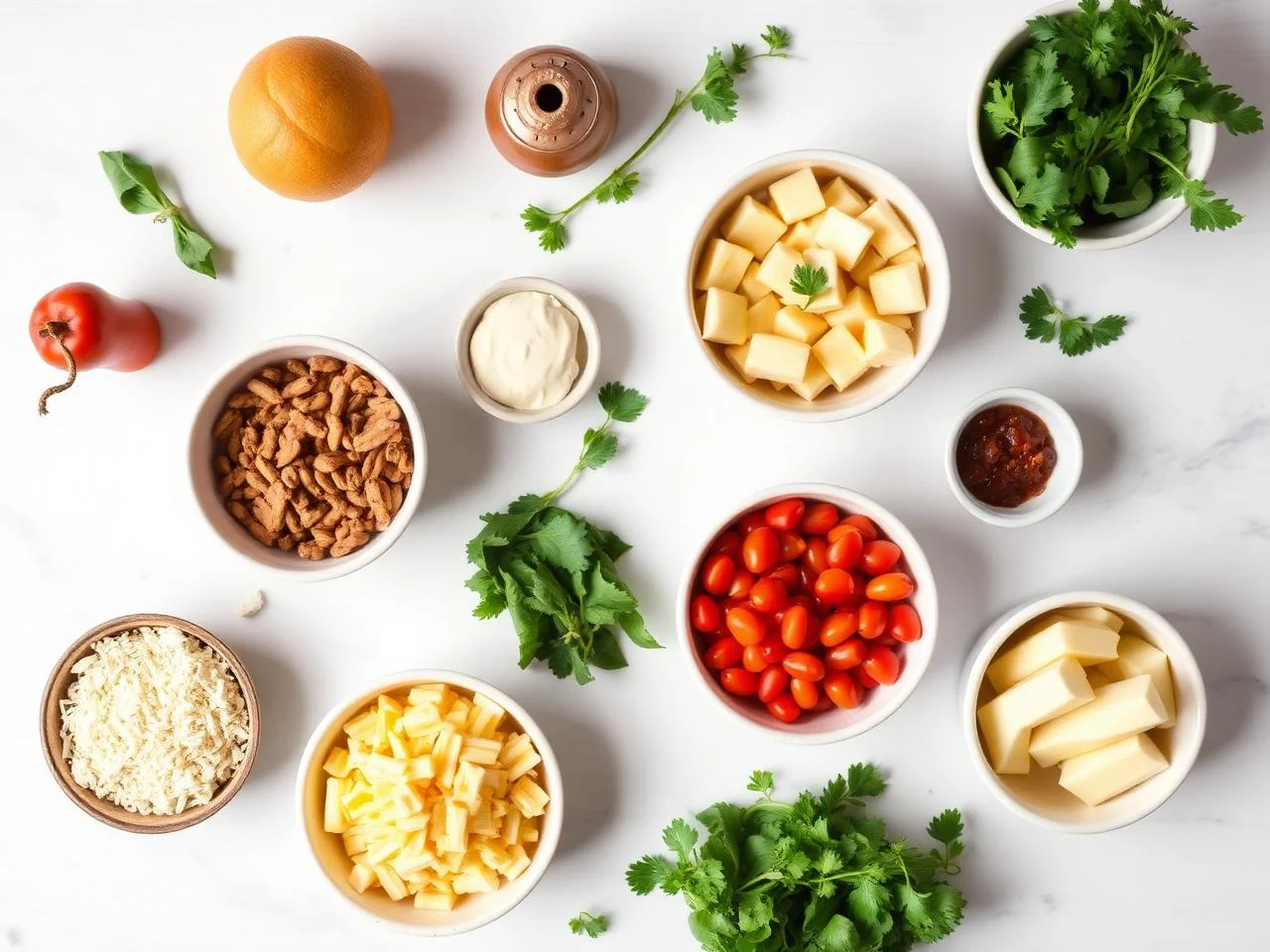 Ingredients for Keto Quiche Lorraine