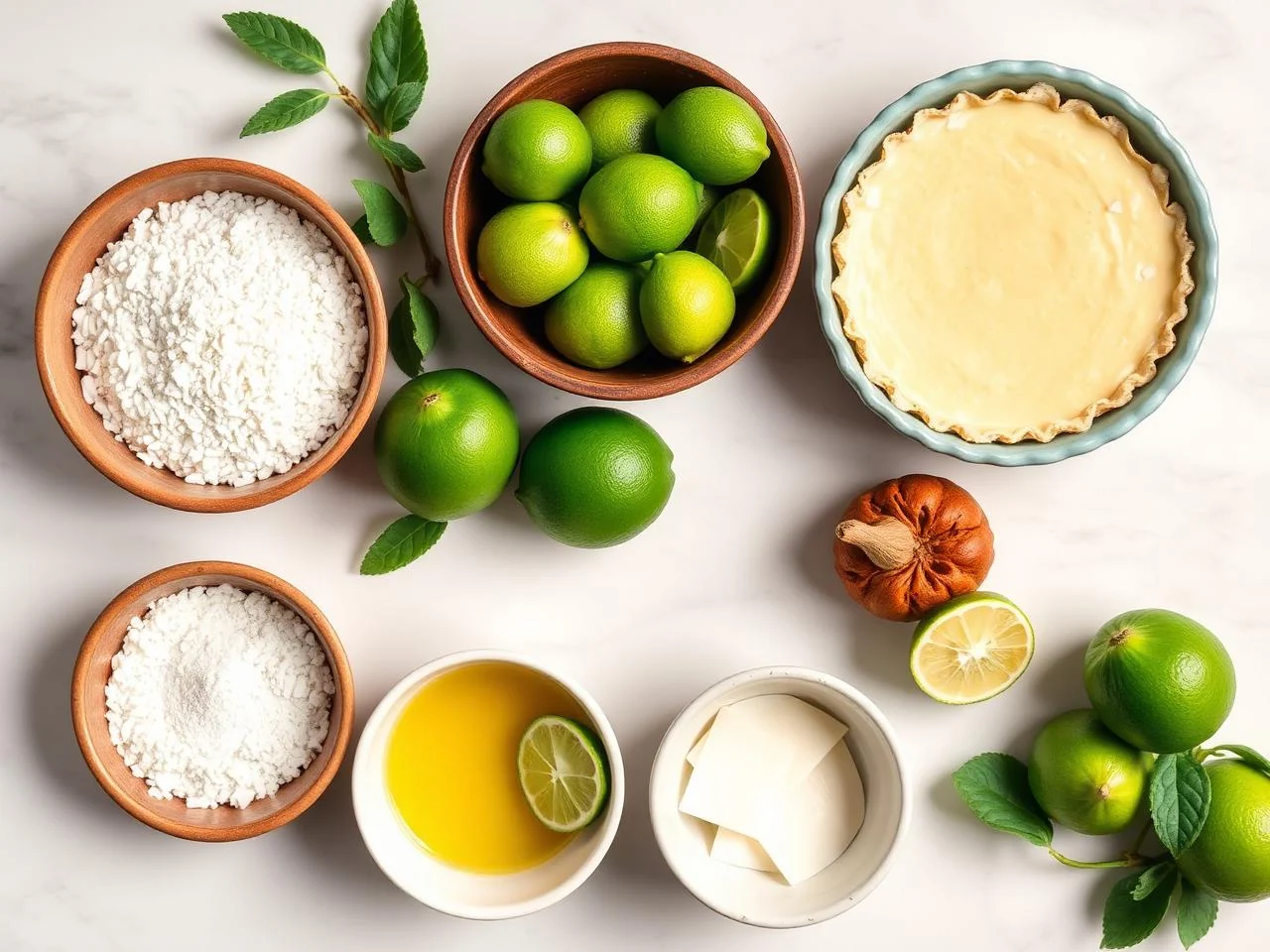 Ingredients for Key Lime Pie