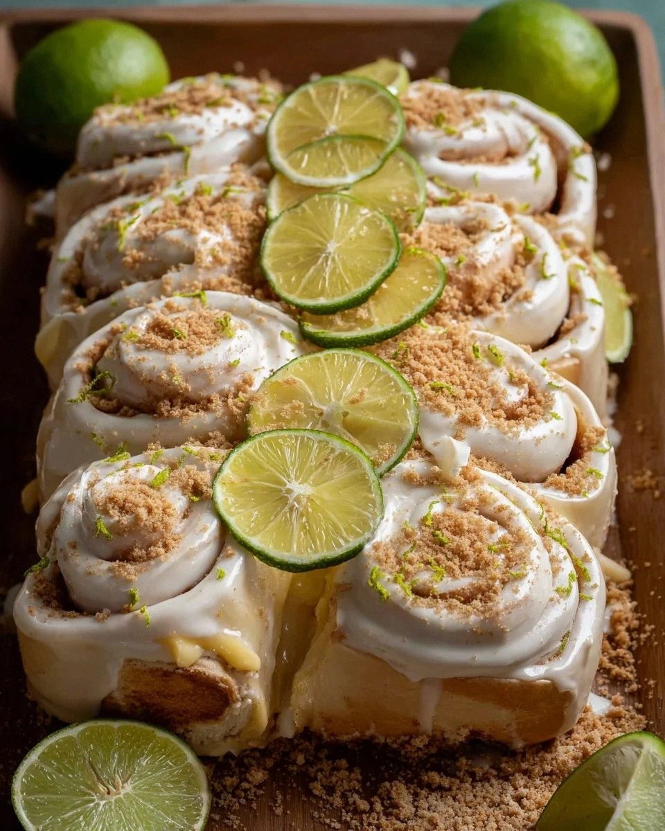 Key Lime Pie Rolls with Graham Cracker Crust