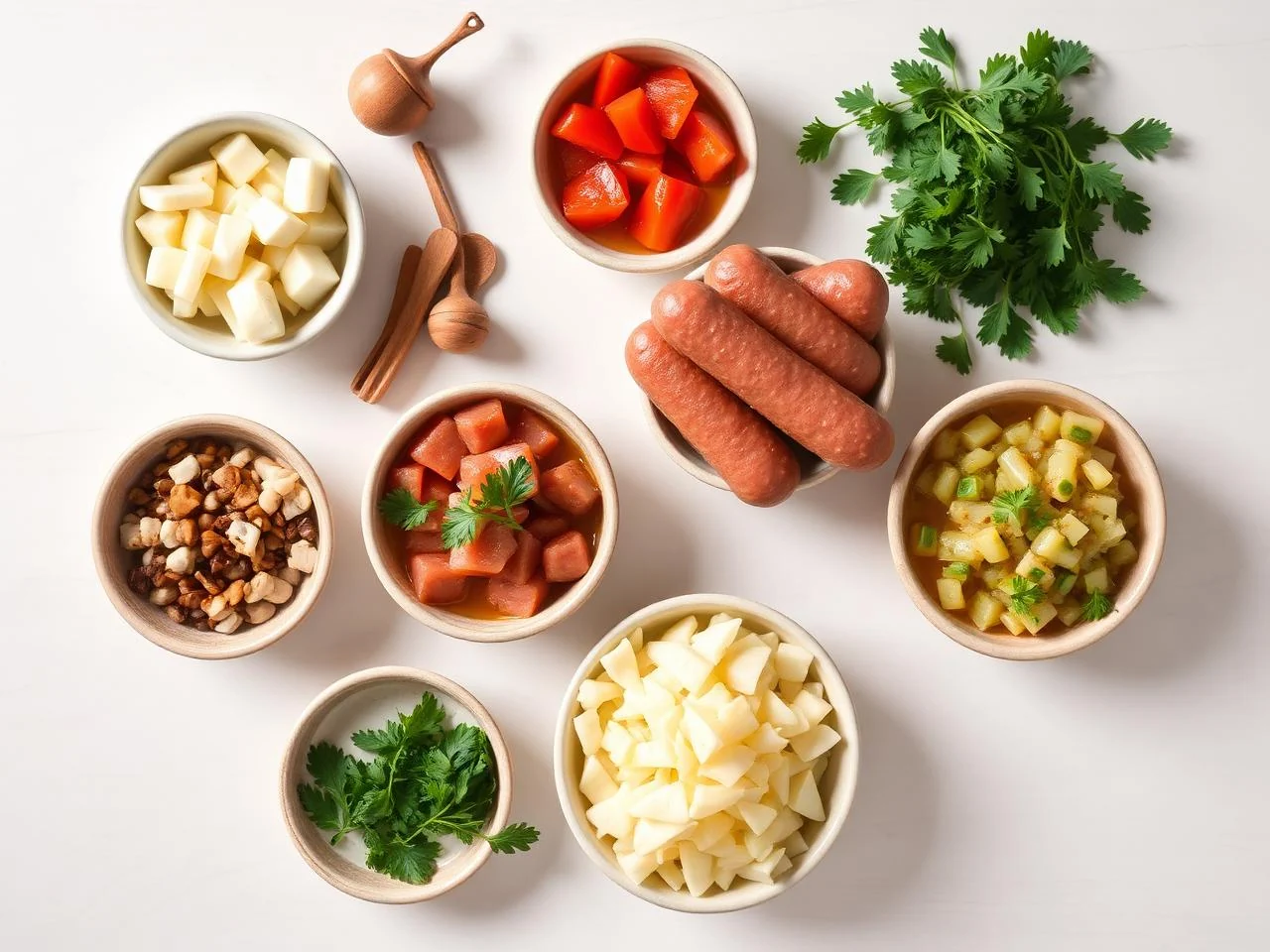 Ingredients for Kielbasa And Sauerkraut Stew