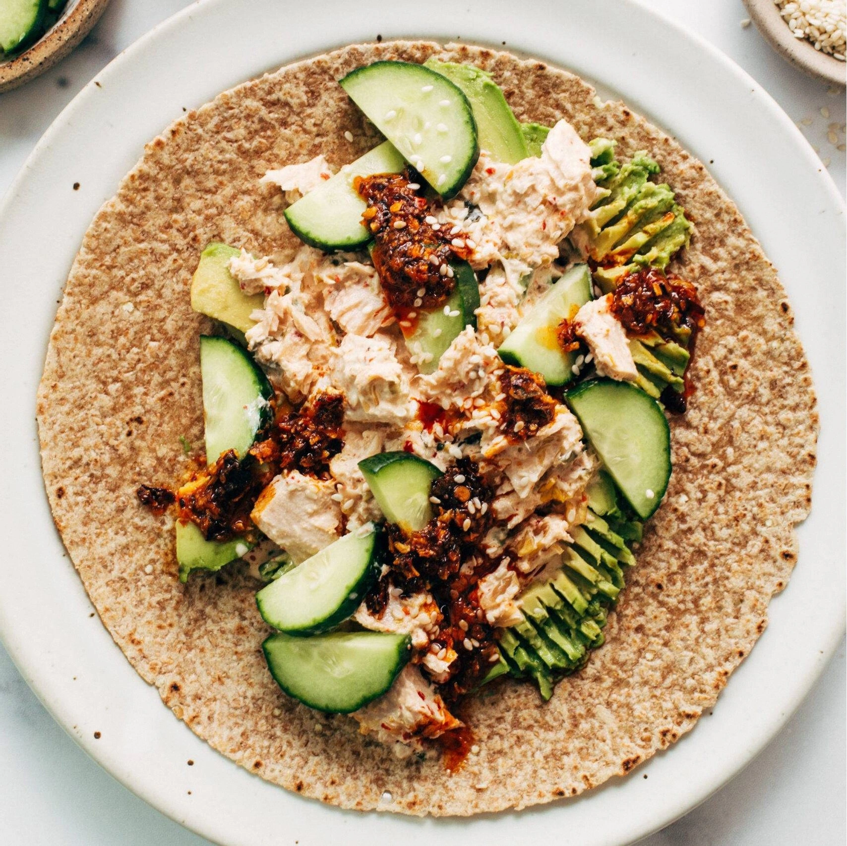Kimchi Tuna Salad Wrap