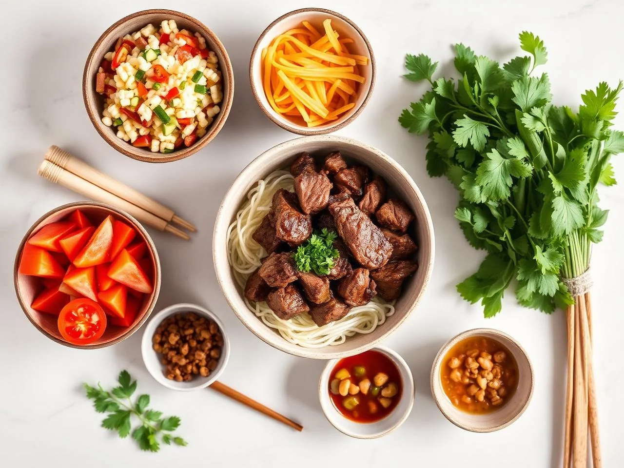 Ingredients for Korean Beef Bowl