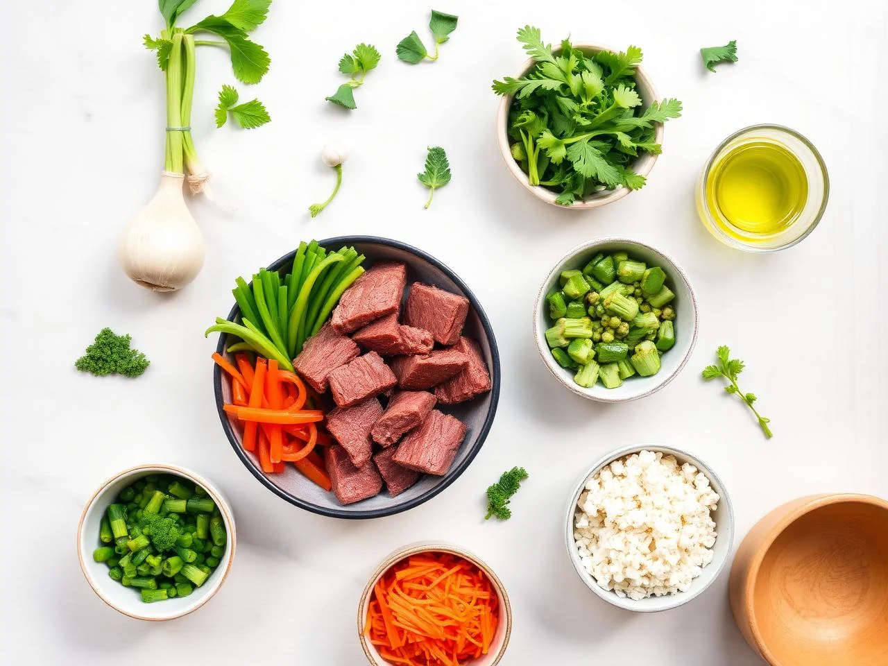 Ingredients for Korean Beef Bowl