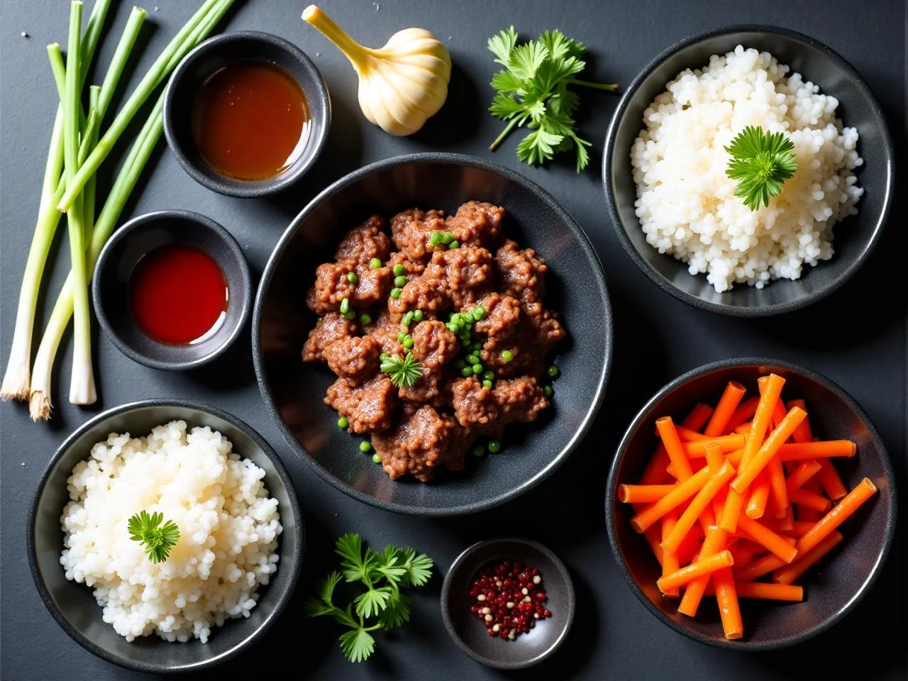 Ingredients for Korean Beef Bulgogi Bowl