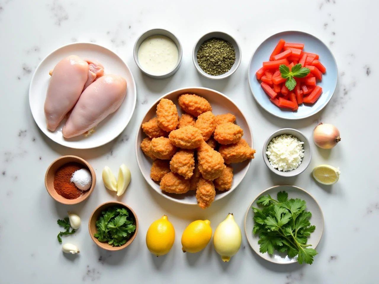 Ingredients for Korean Fried Chicken Bites