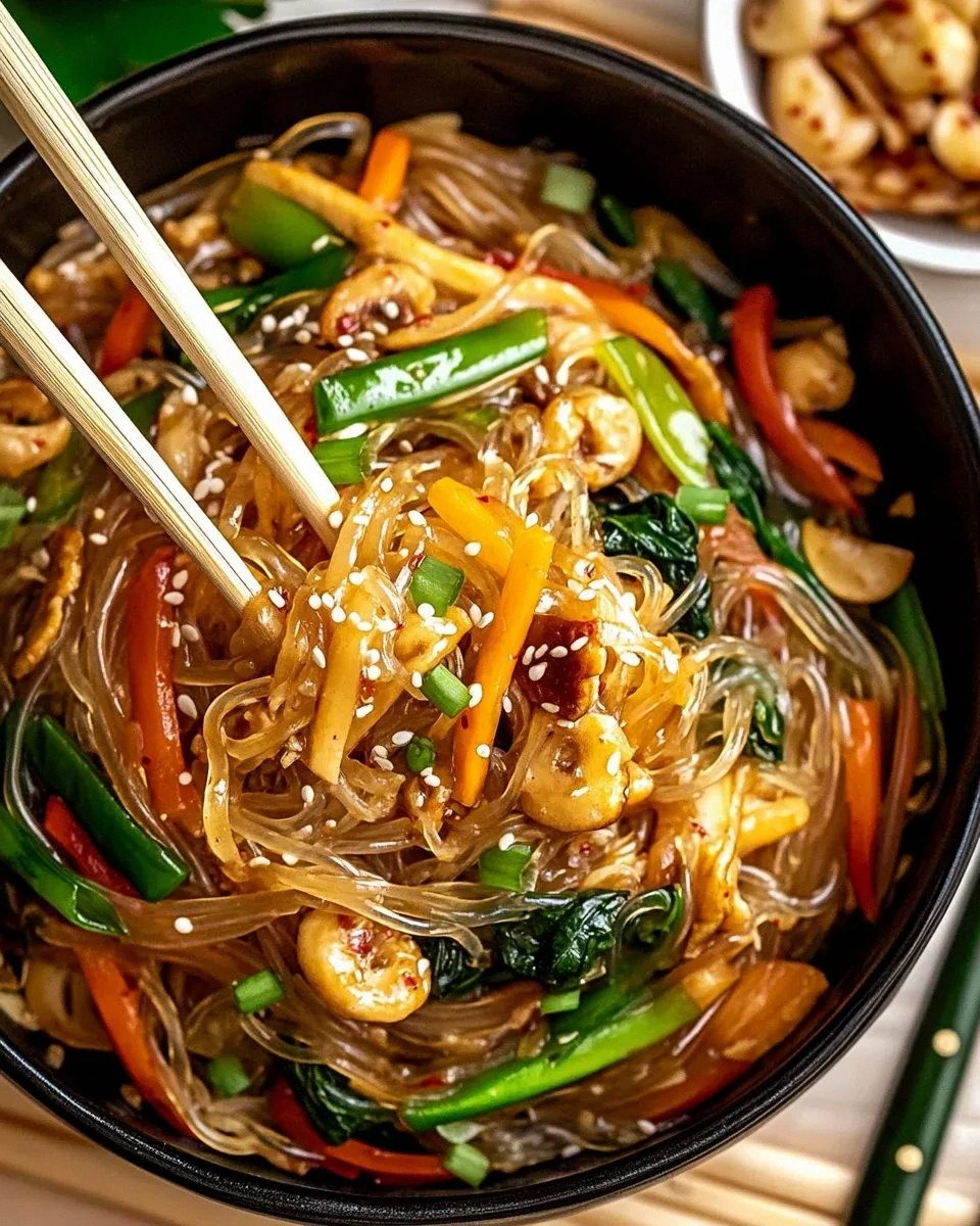 Korean Glass Noodle Stir-Fry Recipe is easy to make!