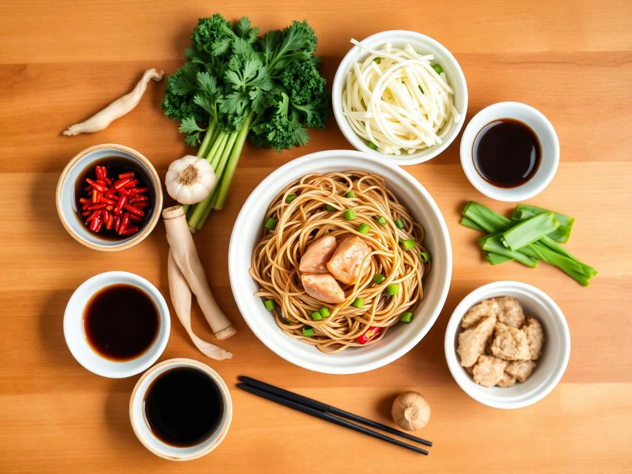 Ingredients for Korean Japchae