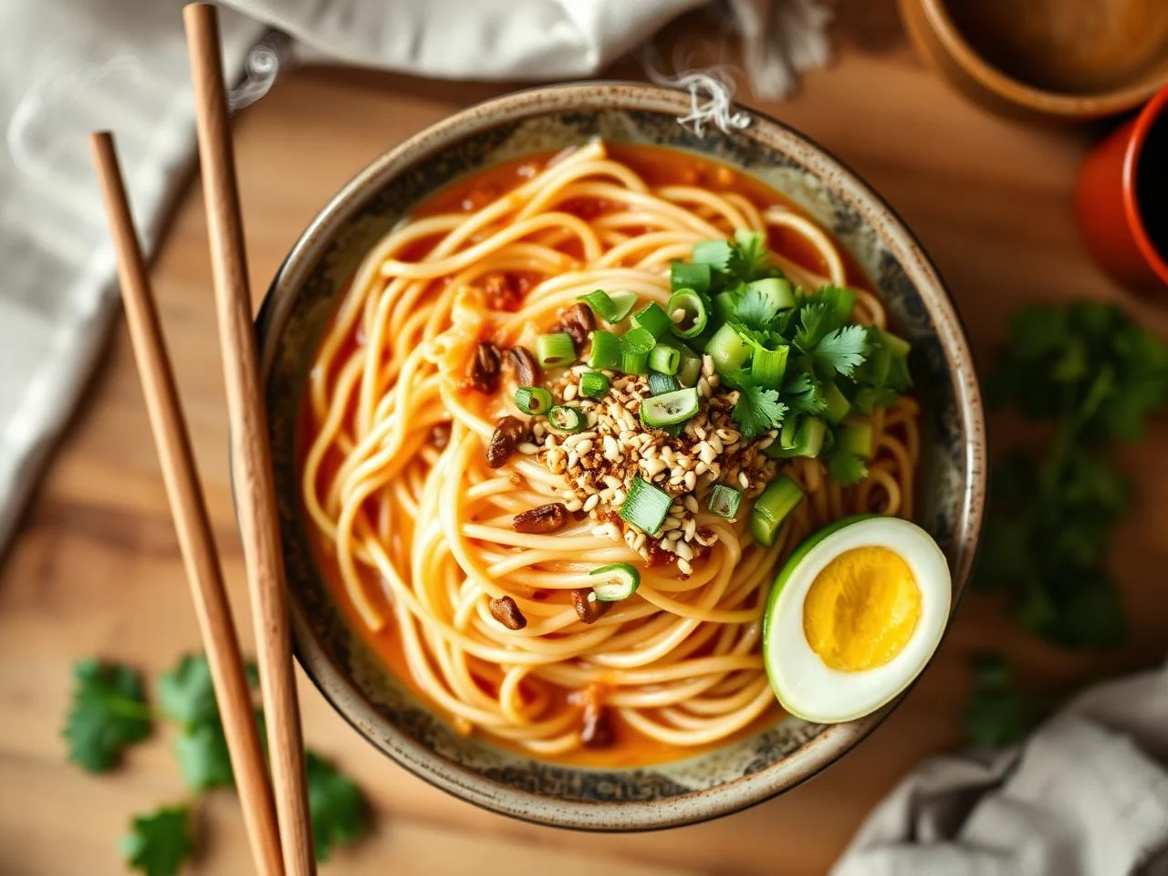 Korean Naengmyeon Cold Noodle Bowl