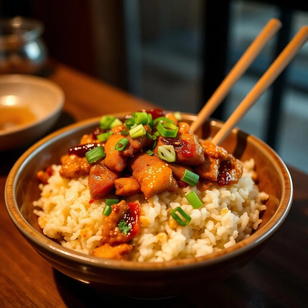 Kung Pao Chicken Rice Bowl