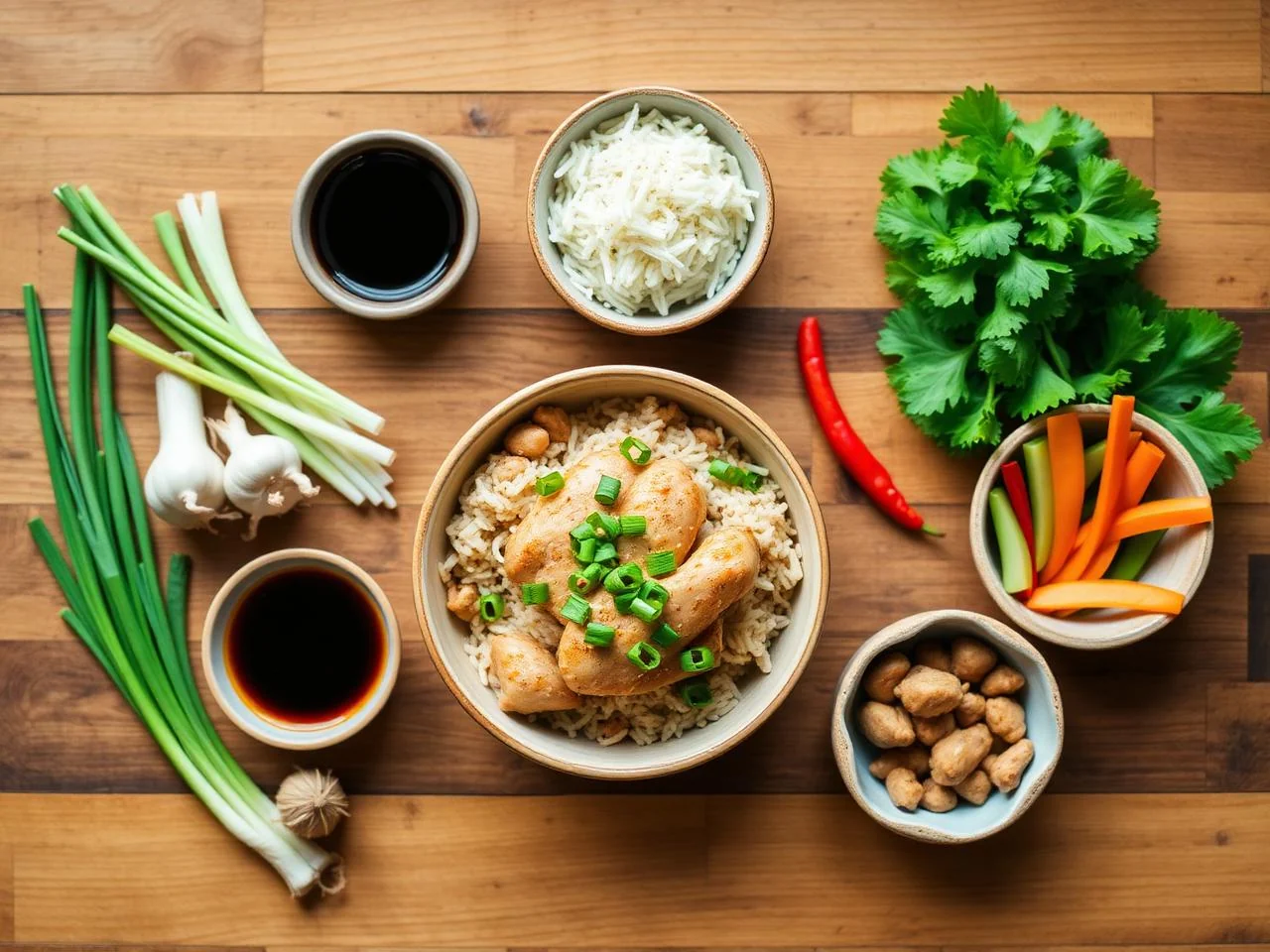 Ingredients for Kung Pao Chicken Rice Bowl