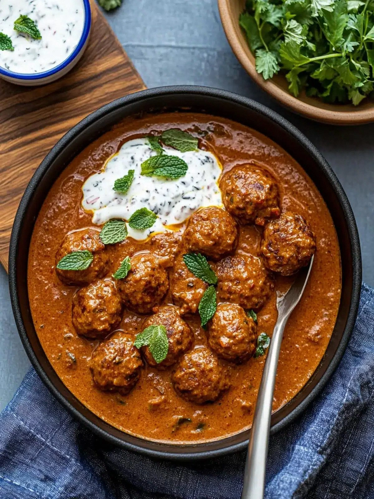 Lamb Kofta Curry with Mint Yog