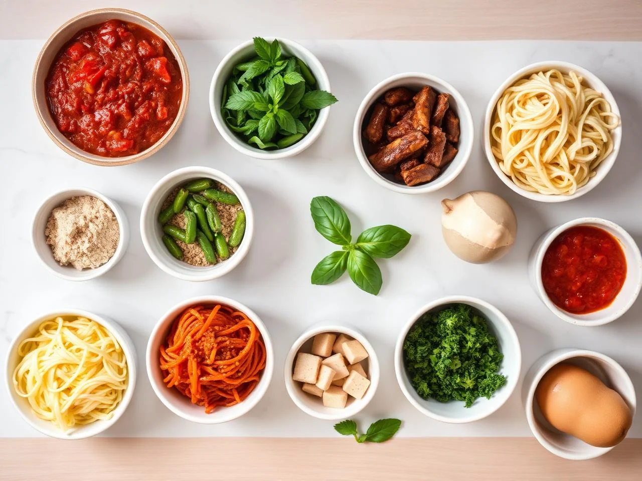 Ingredients for Lasagna Bolognese