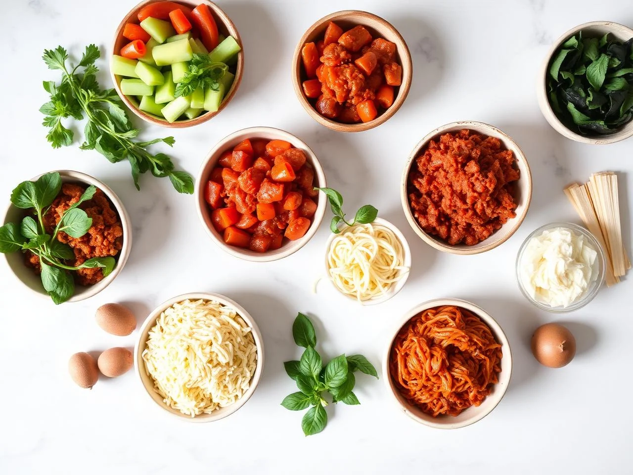 Ingredients for Lasagna