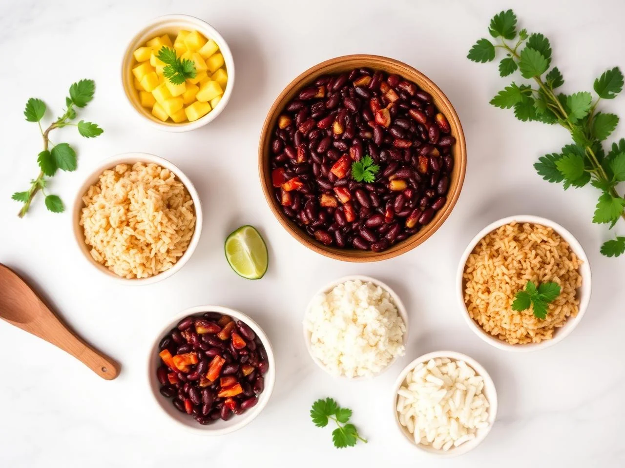 Ingredients for Latin Style Rice And Beans