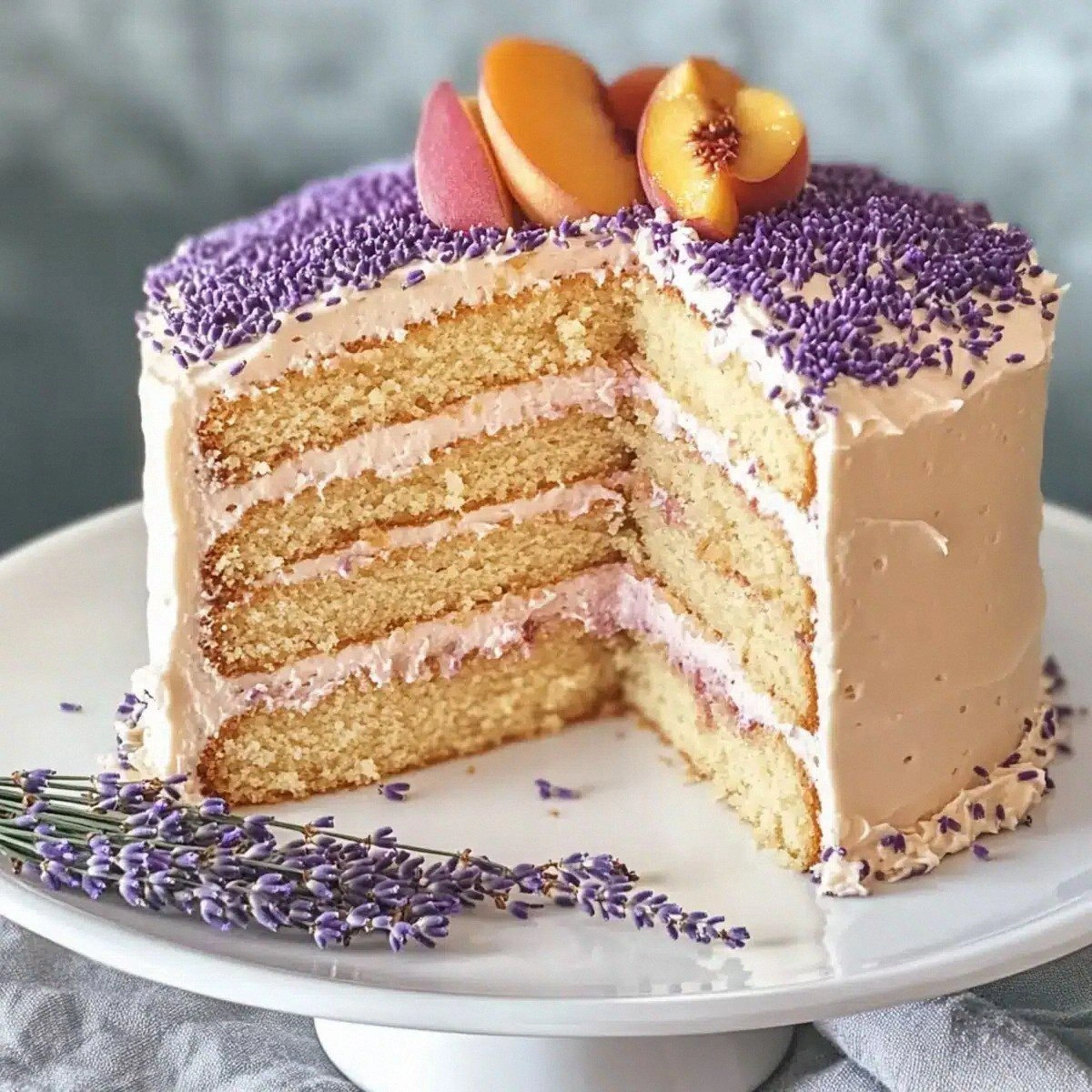 Lavender Peach Cake: A Summer Delight to Savor