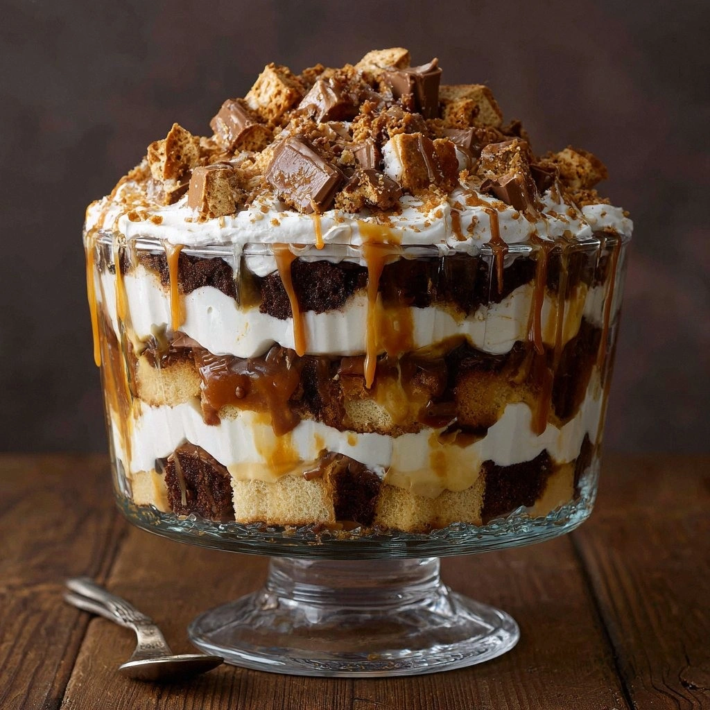 Layered Heath Bar Trifle with 