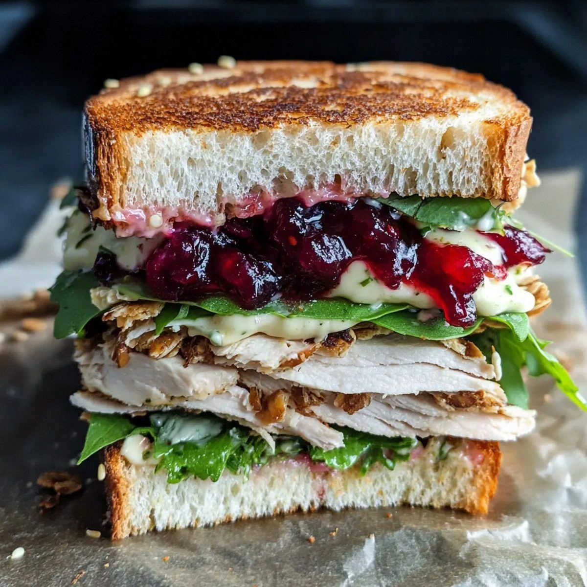 Leftover Cranberry Turkey Sandwich – A Festive Delight