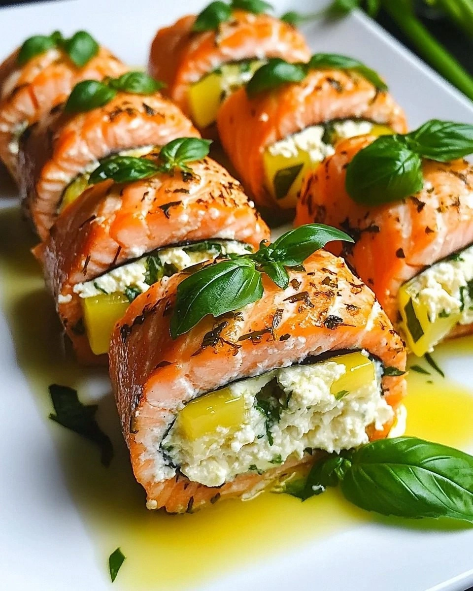 Lemon Basil Ricotta Salmon Rolls are a must-try dish!