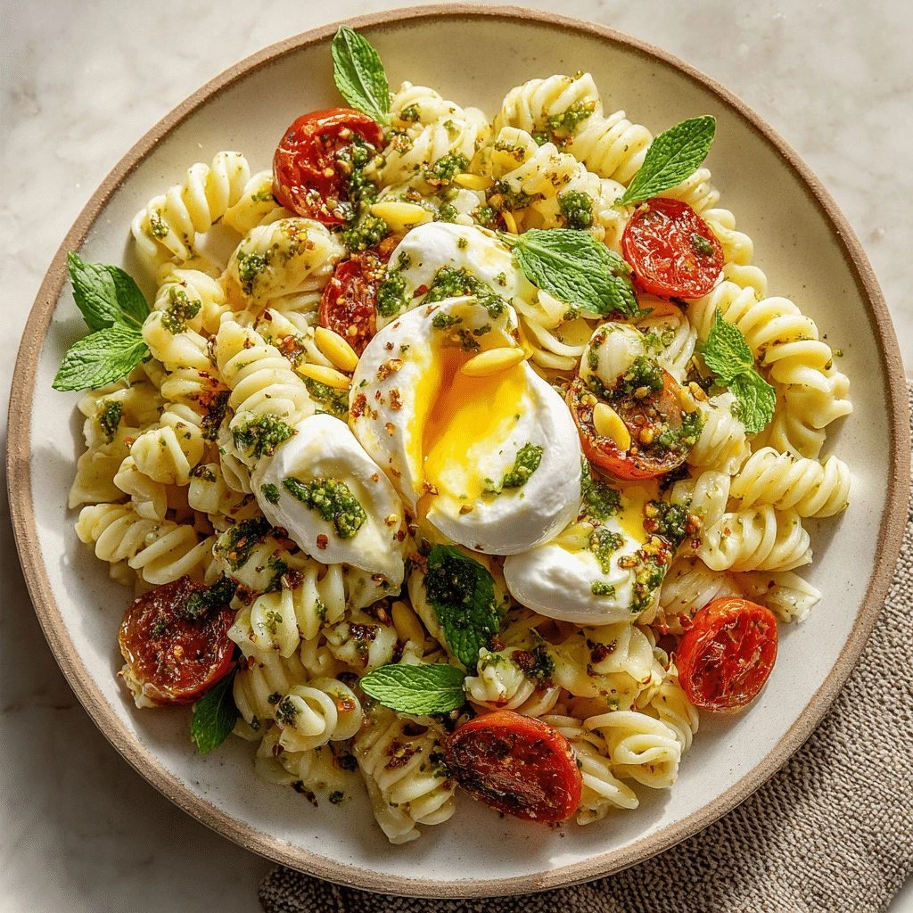 Lemon Burrata Pasta Salad