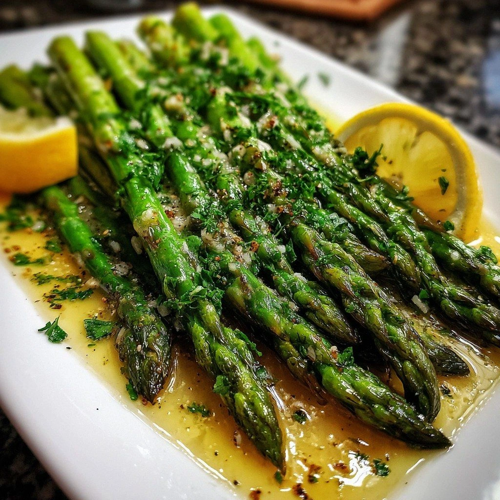 Lemon Butter Asparagus Spears