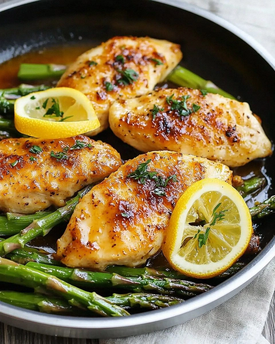 Lemon Butter Chicken with Aspa