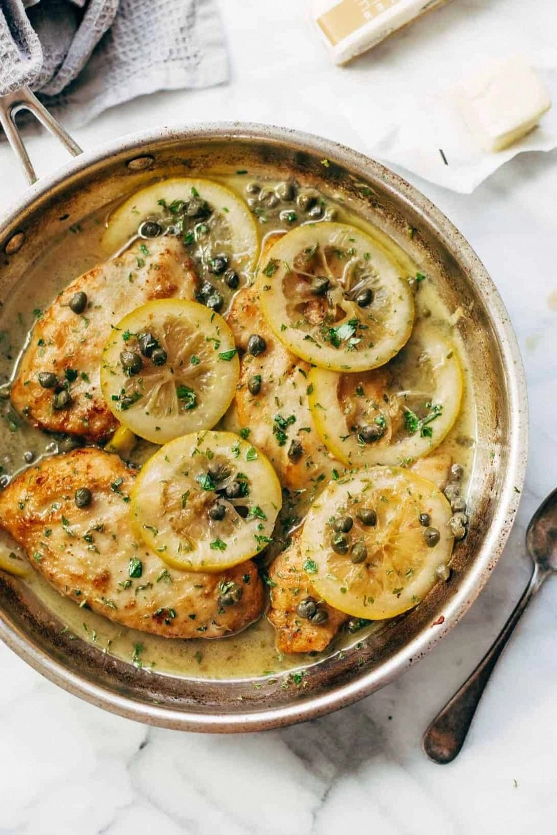 Lemon Chicken Piccata with Gri