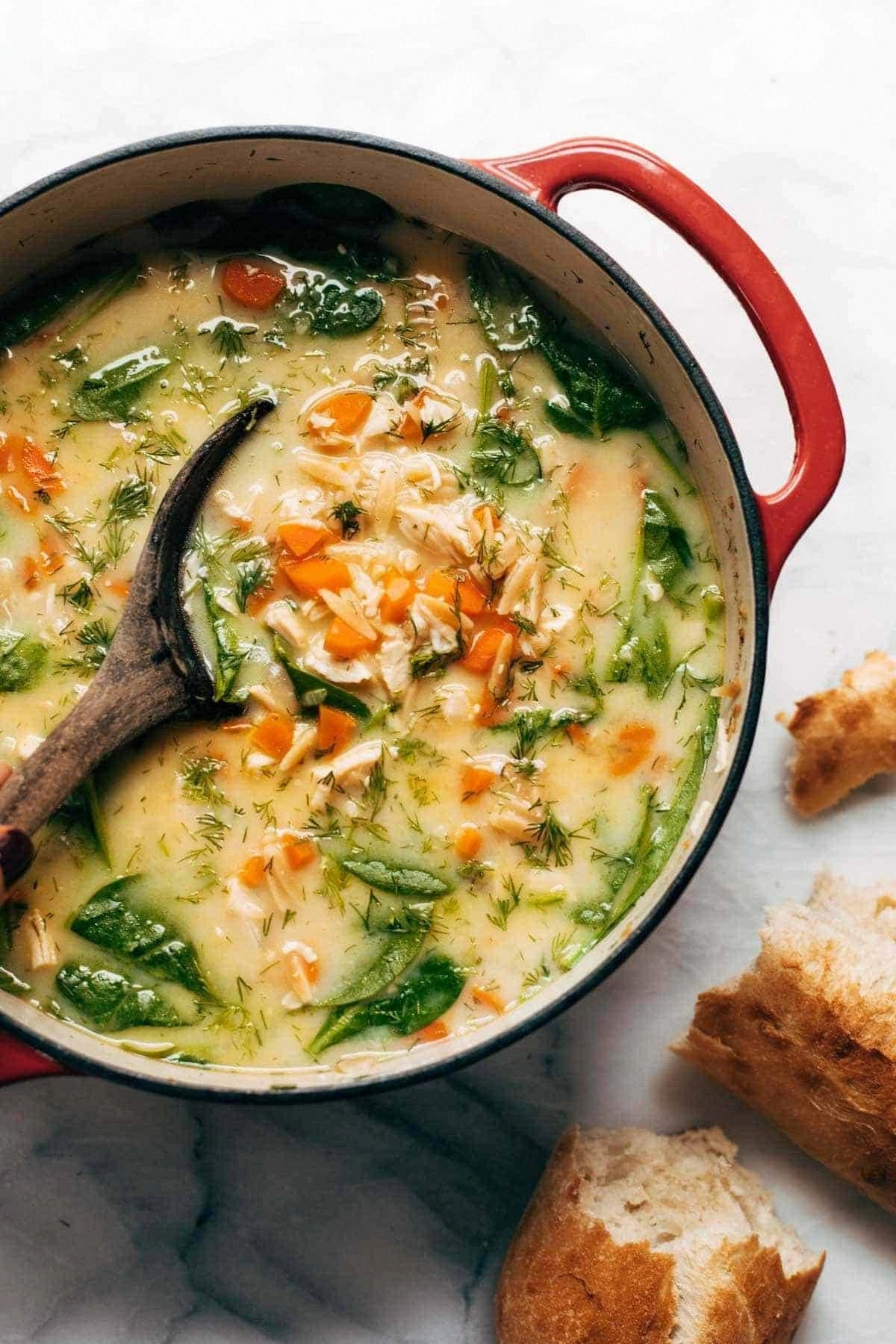 Lemon Chicken Soup with Orzo