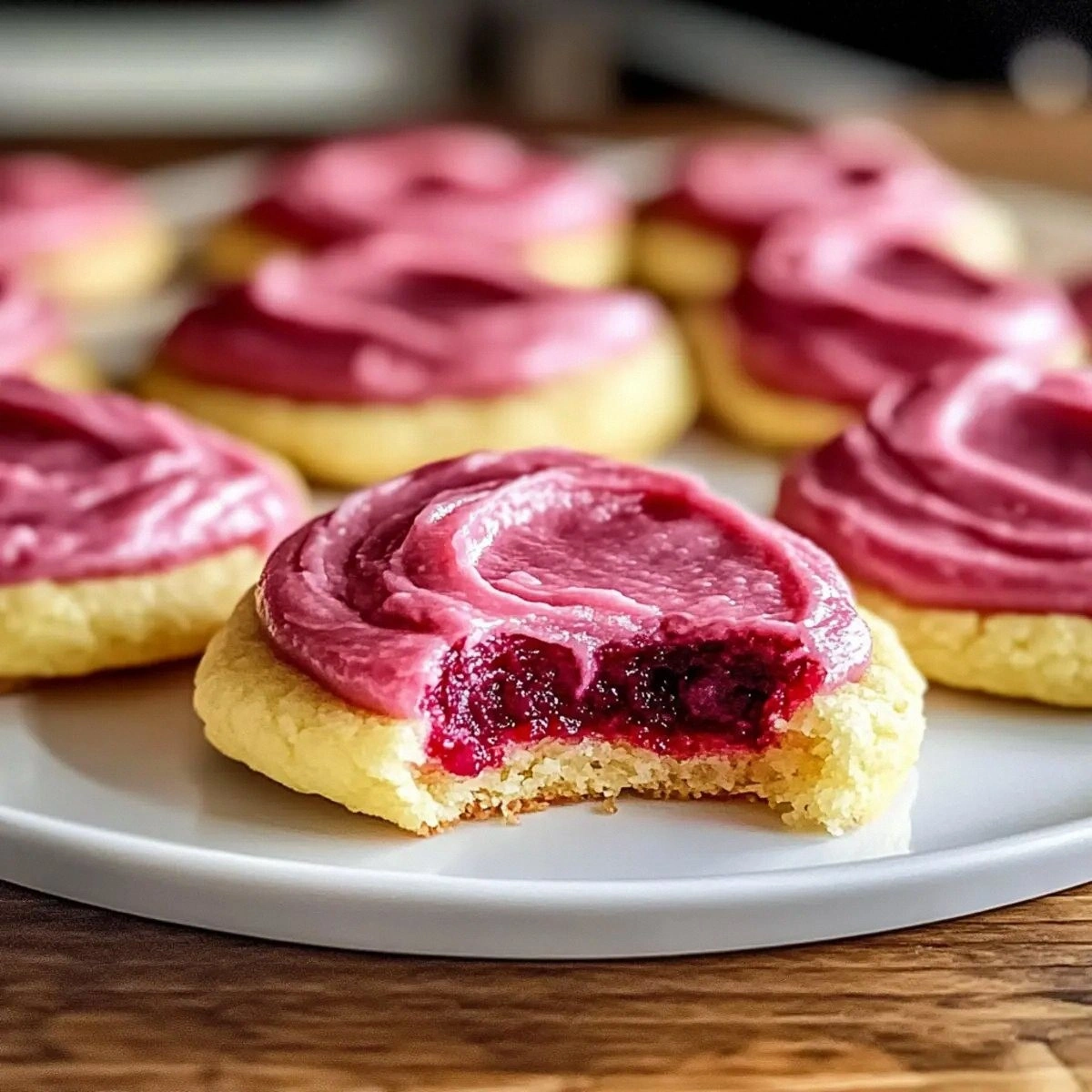 Lemon Cookies with Raspberry Frosting to Brighten Your Day