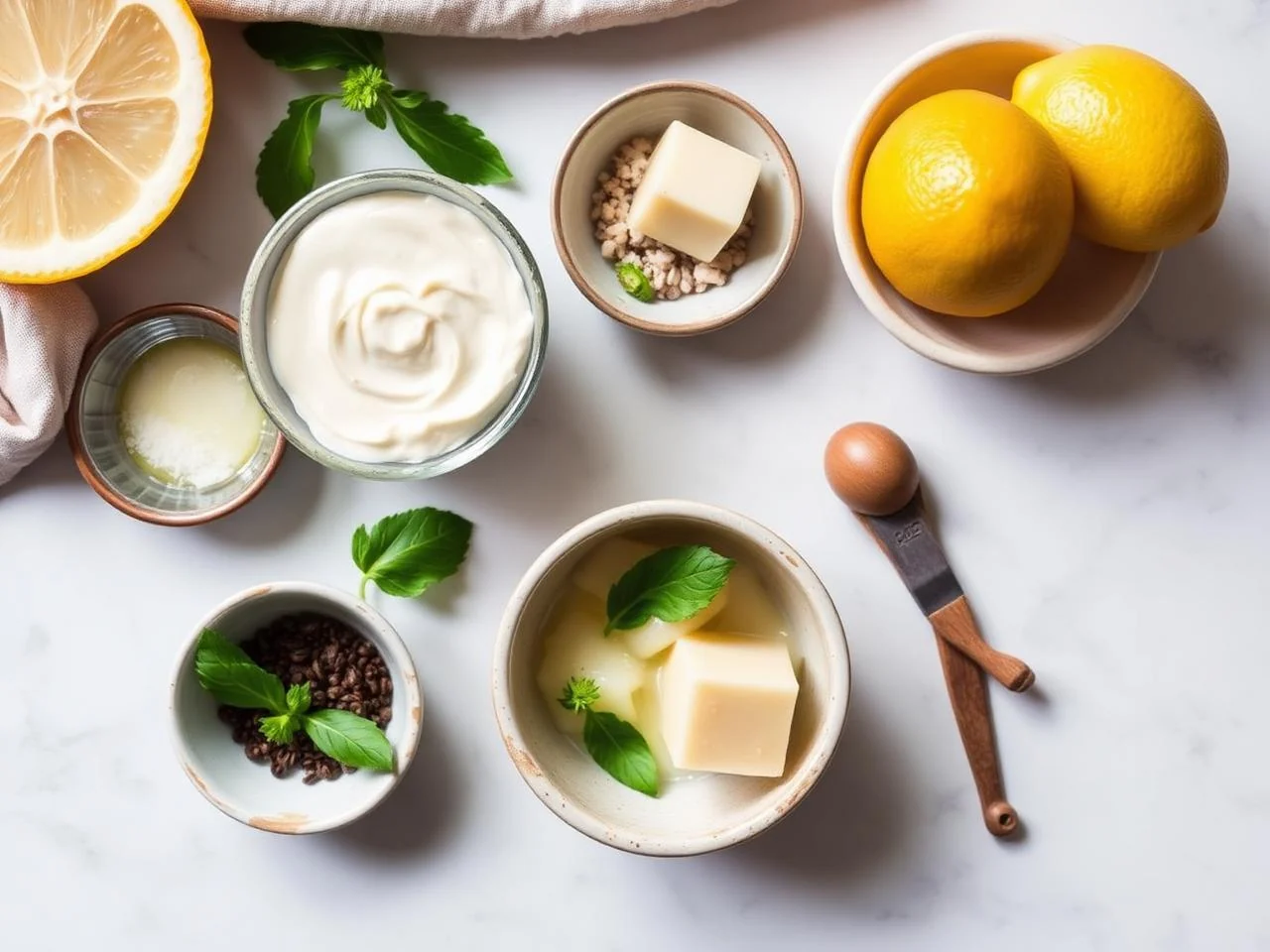Ingredients for Lemon Curd Fat Bombs