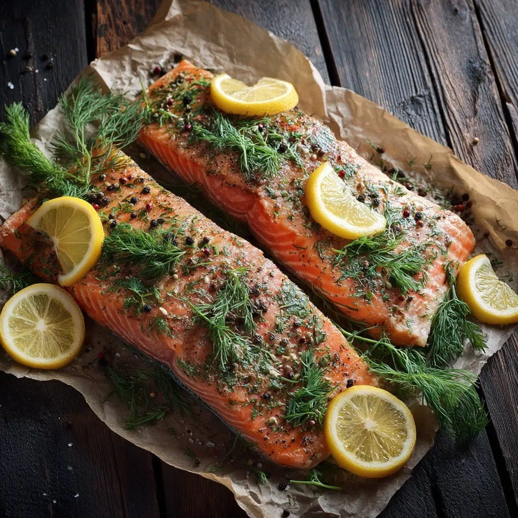 Lemon Dill Baked Salmon: The E