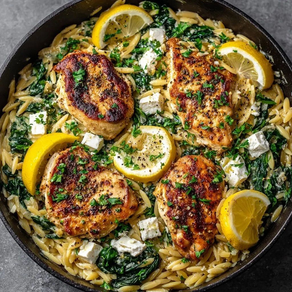 Lemon Feta Chicken Orzo: The U