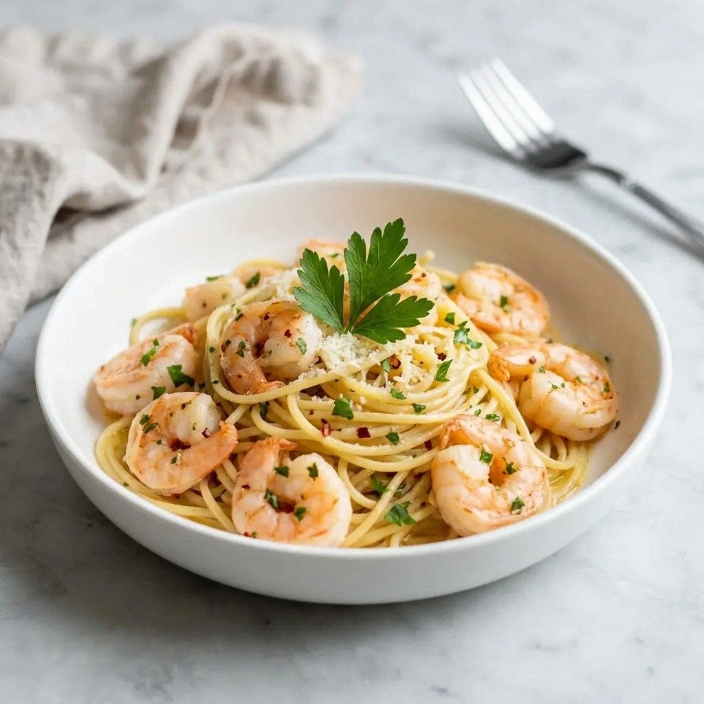 Lemon Garlic Butter Shrimp Pas