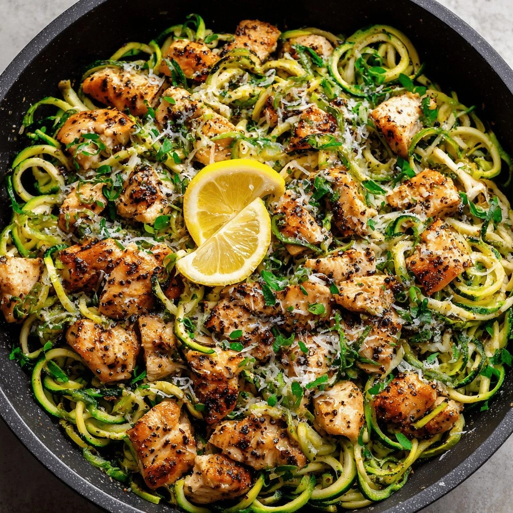 Lemon Garlic Chicken Zoodles R