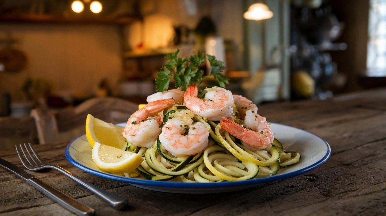 Lemon Garlic Shrimp & Zoodles: