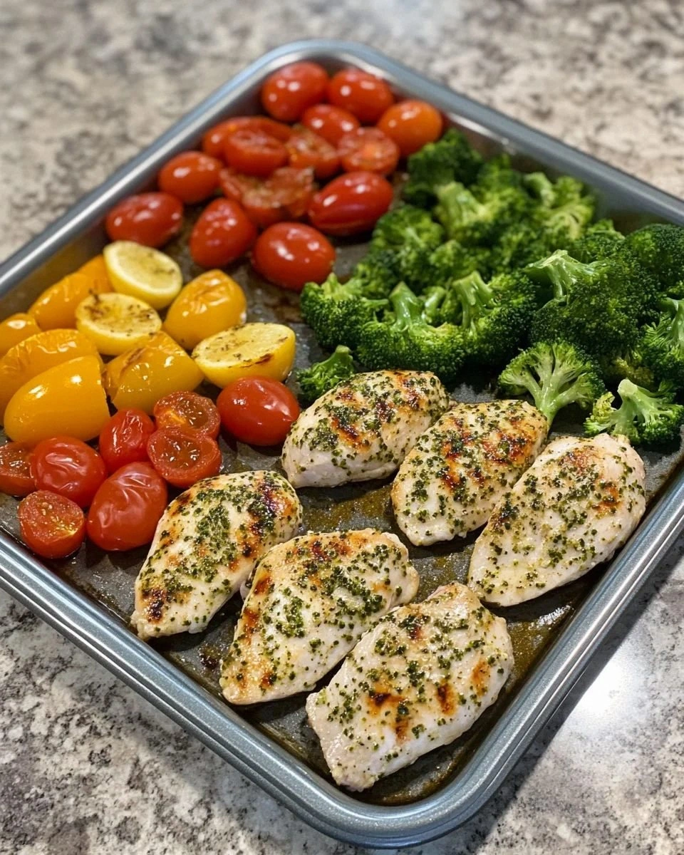Lemon Herb Chicken and Veggies Sheet Pan Recipe delights!