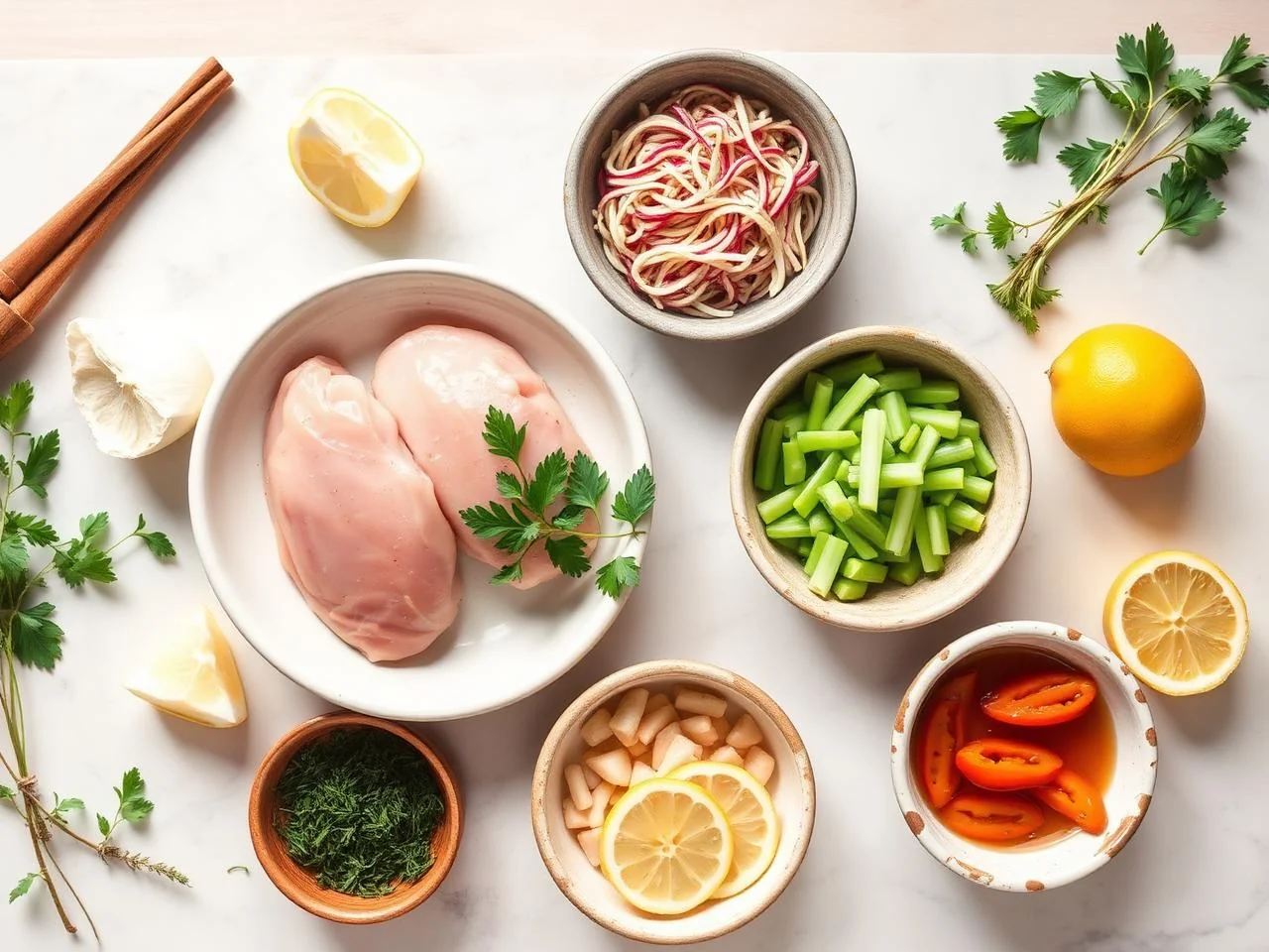 Ingredients for Lemon Herb Chicken Breasts