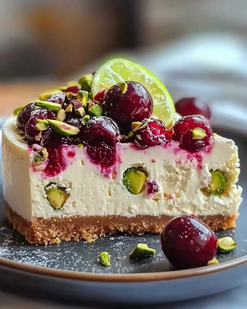 Lemon Lime Cherry Pistachio Cheesecake: A Delightful Recipe!