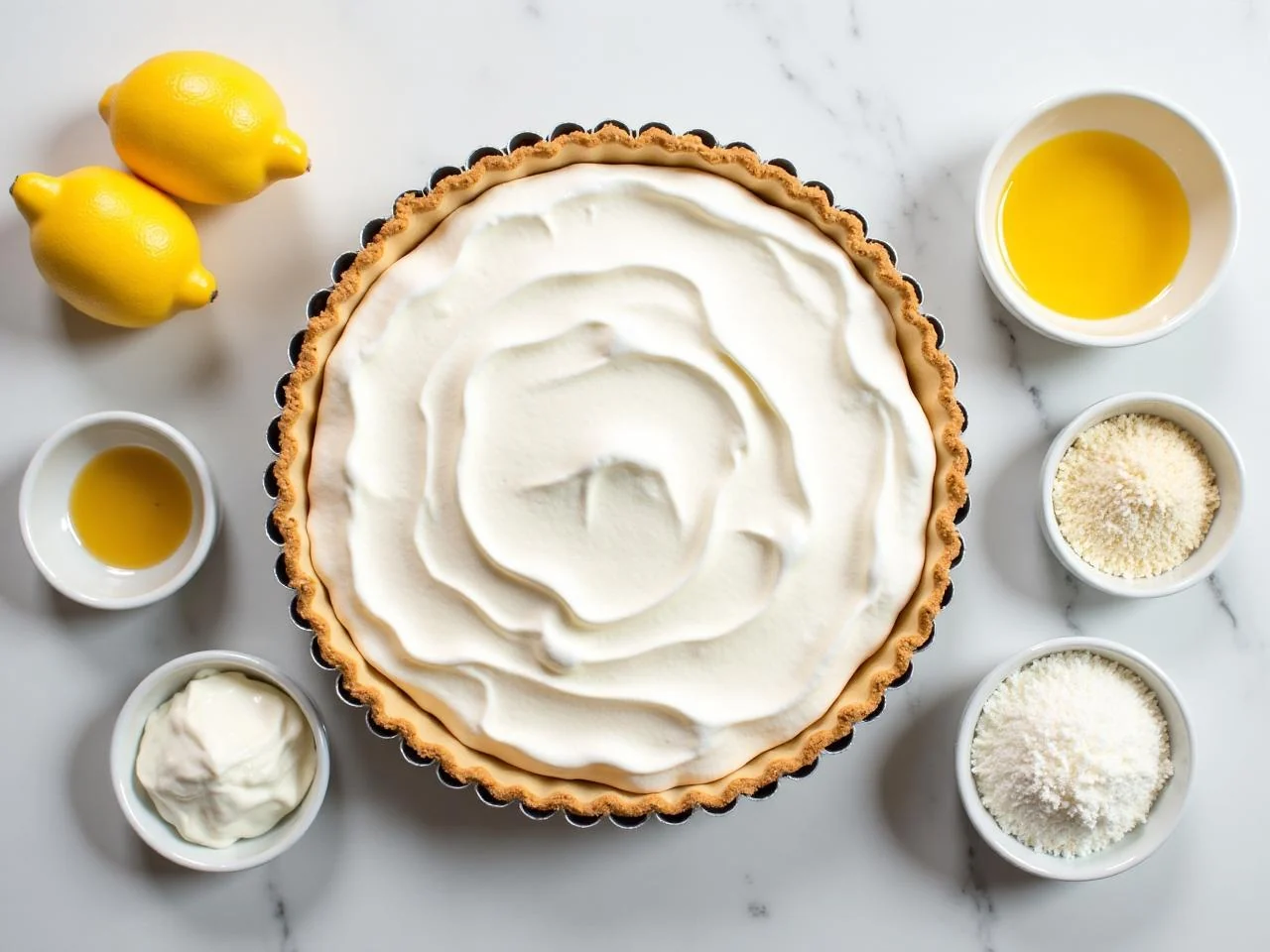 Ingredients for Lemon Meringue Pie