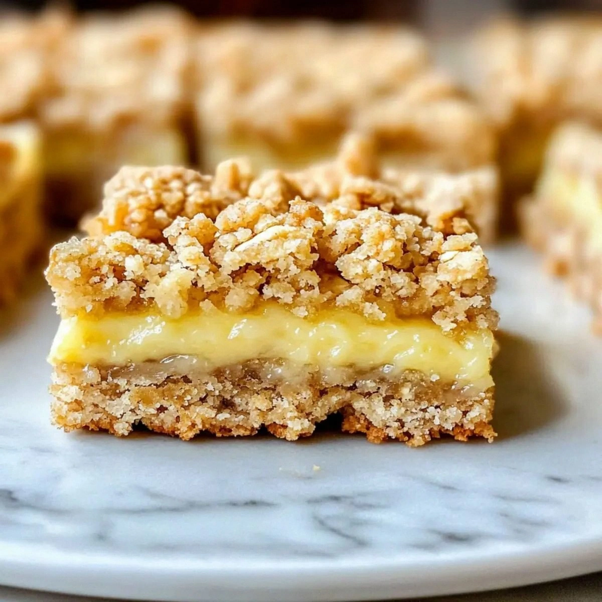 Lemon Oatmeal Crumble Bars for