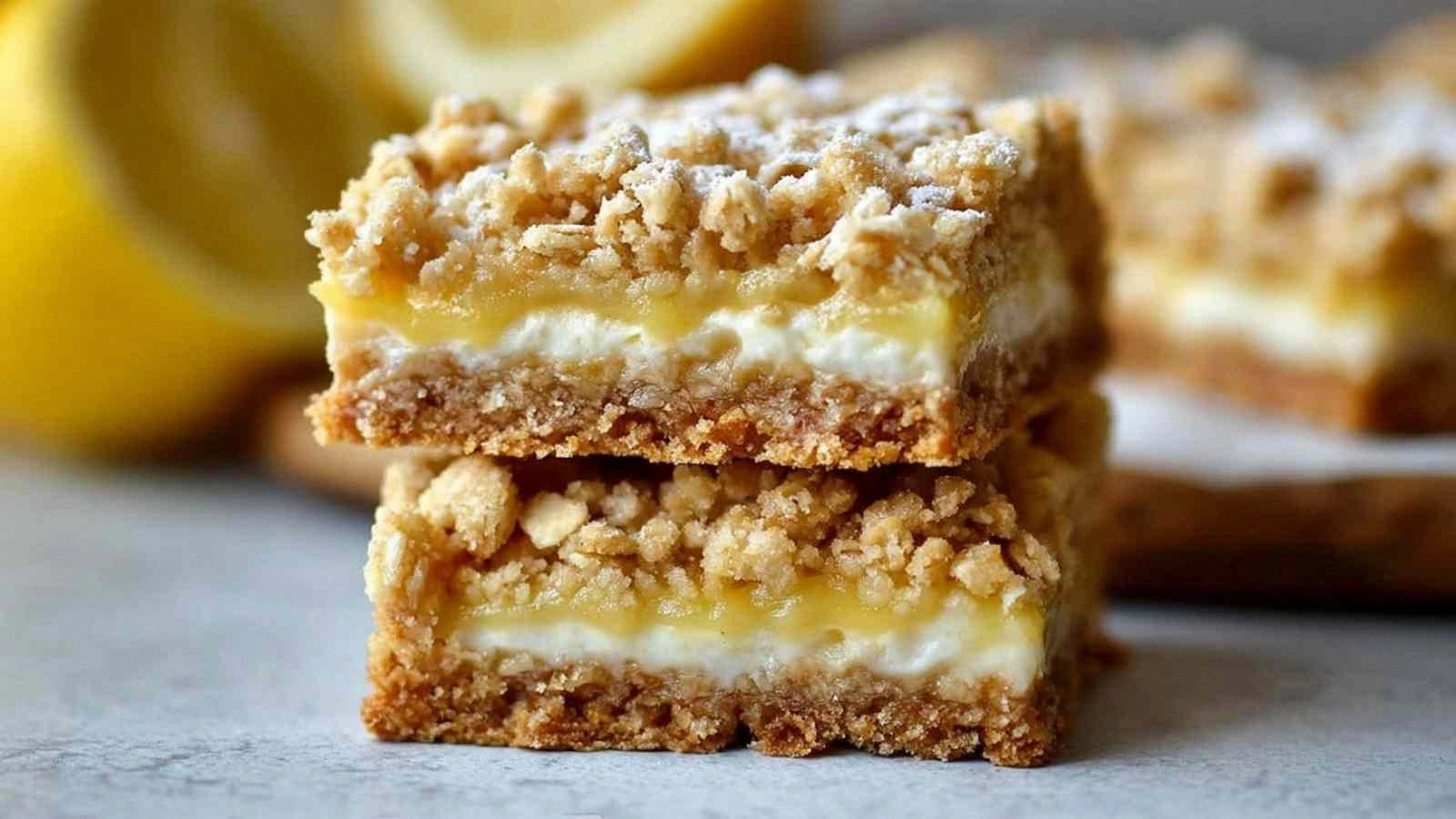Lemon Oatmeal Crumble Bars