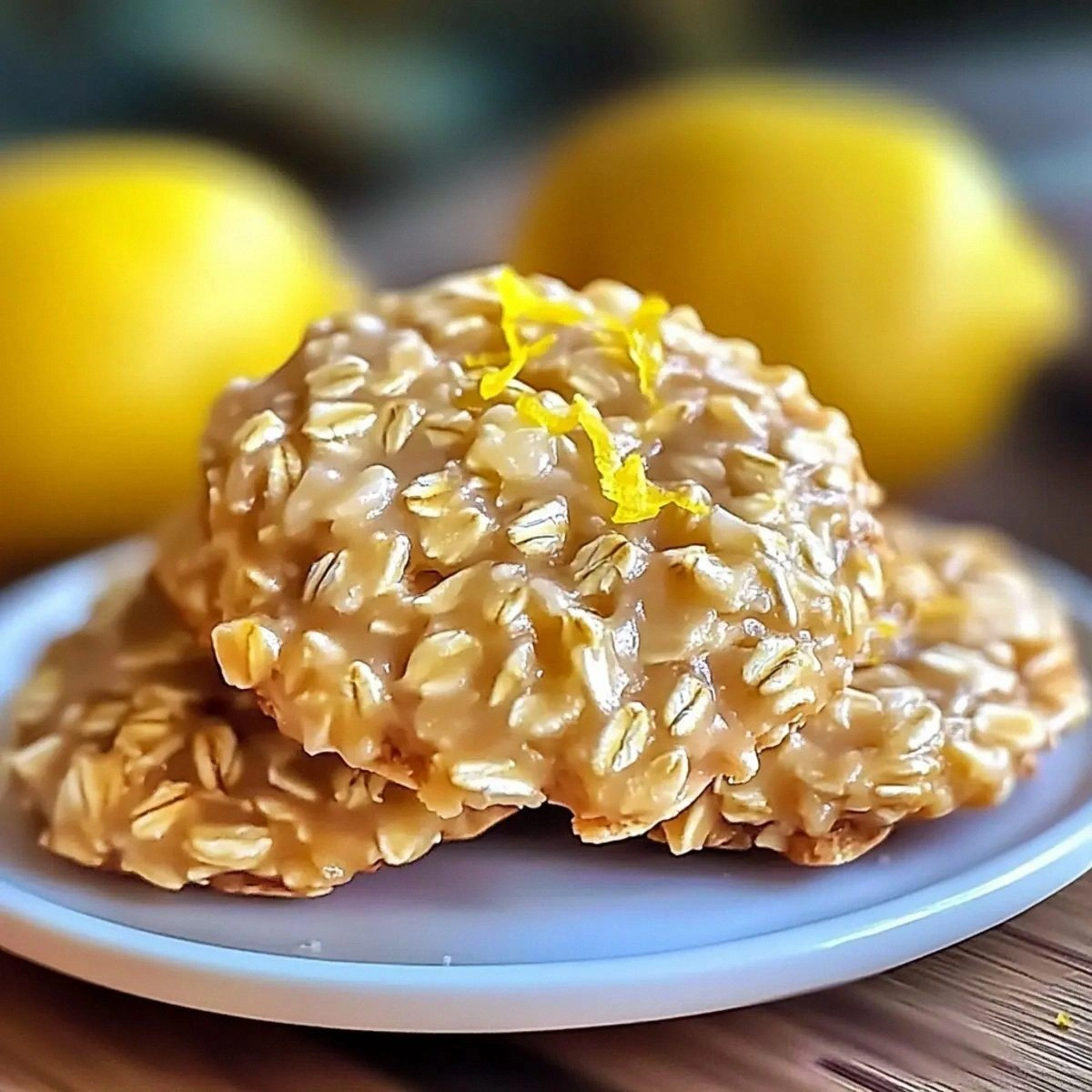 Lemon Oatmeal No-Bake Cookies: