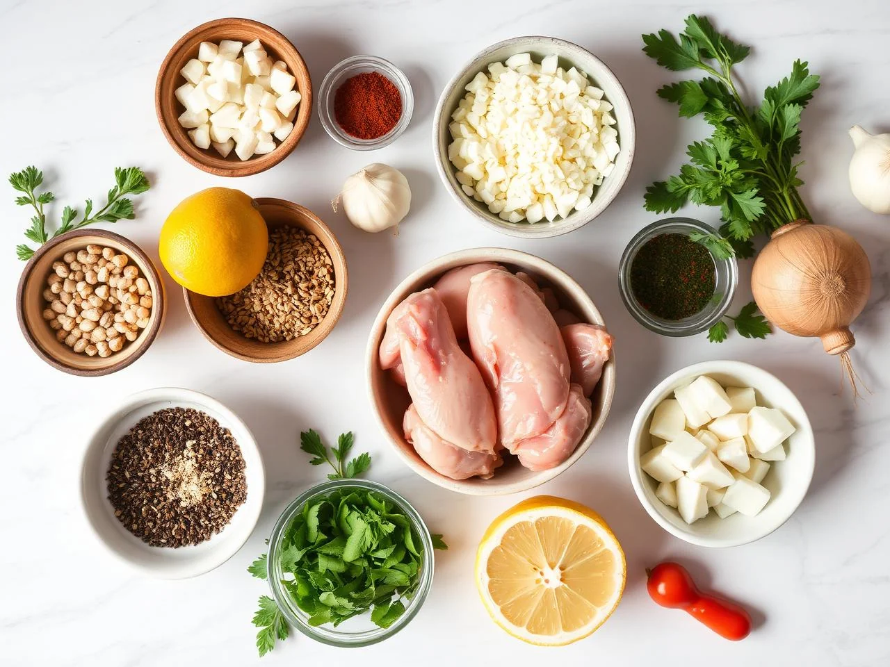 Ingredients for Lemon Pepper Chicken Wings