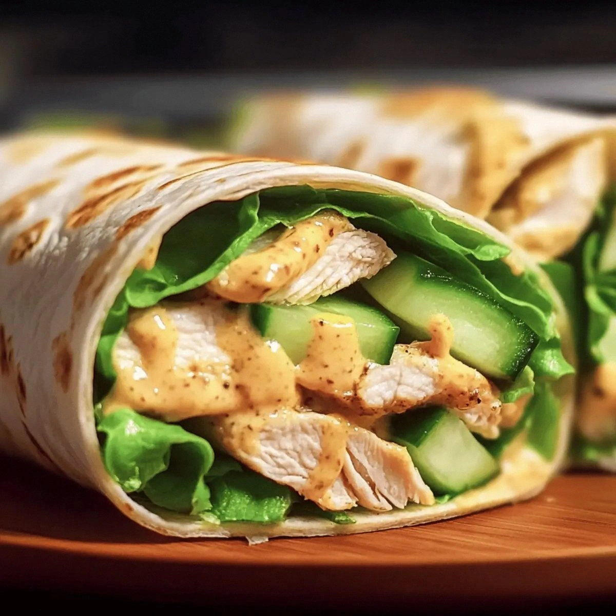 Lemon Pepper Chicken Wraps with Creamy Lemon Pepper Sauce
