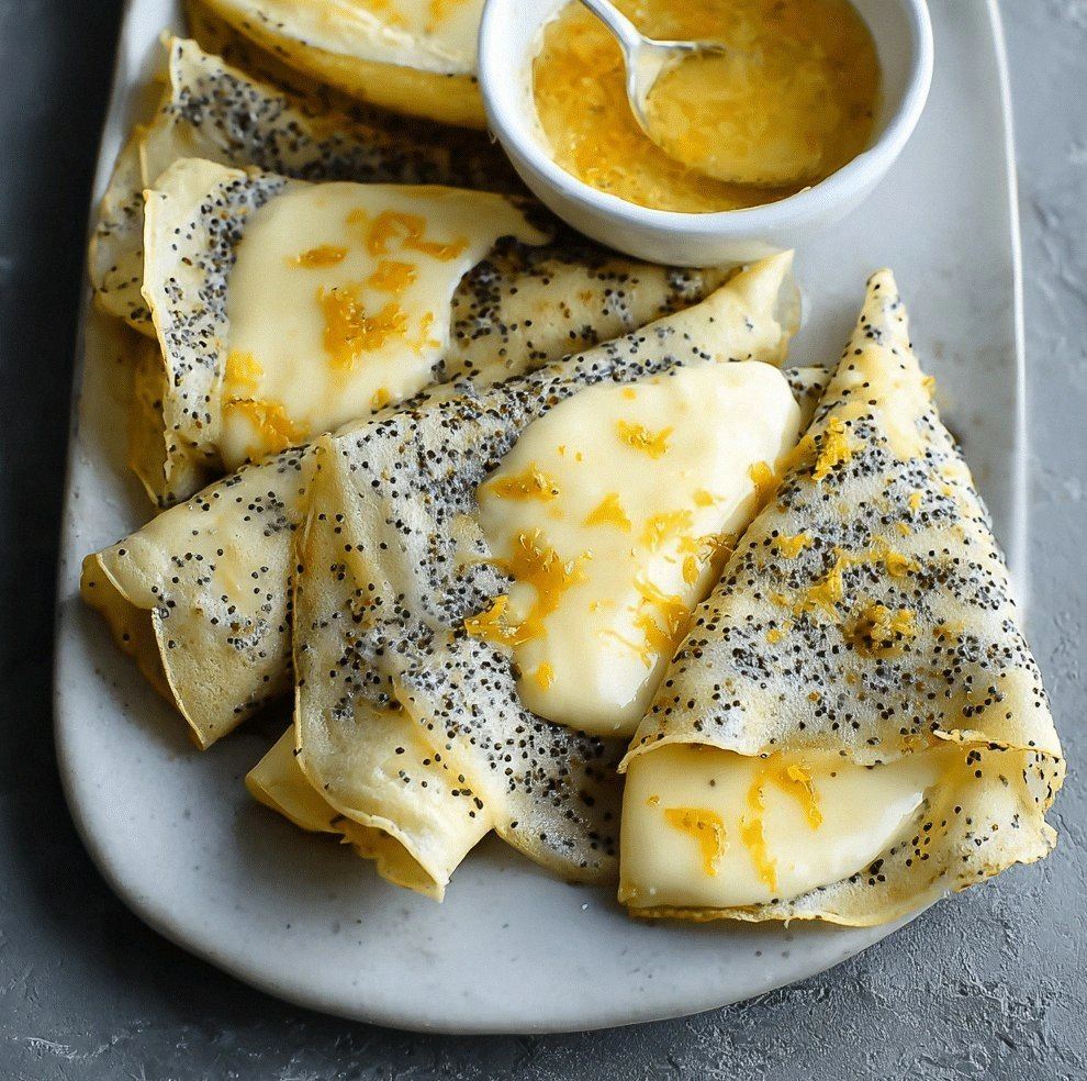 Lemon Poppy‑Seed Crepes with R