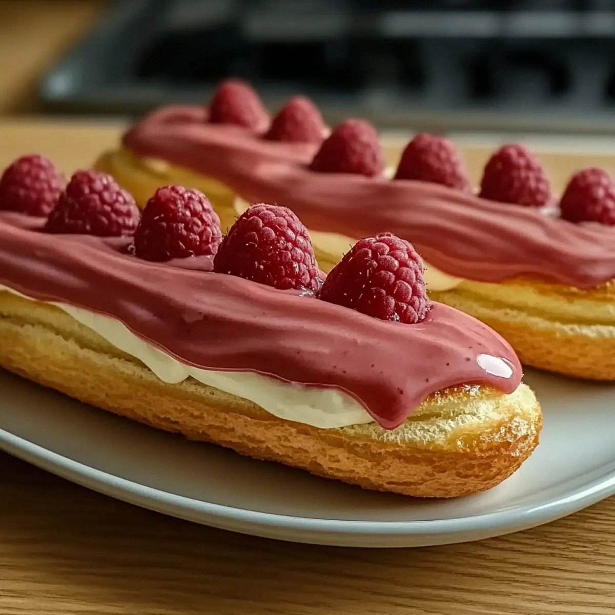 Lemon Raspberry Eclairs: A Del