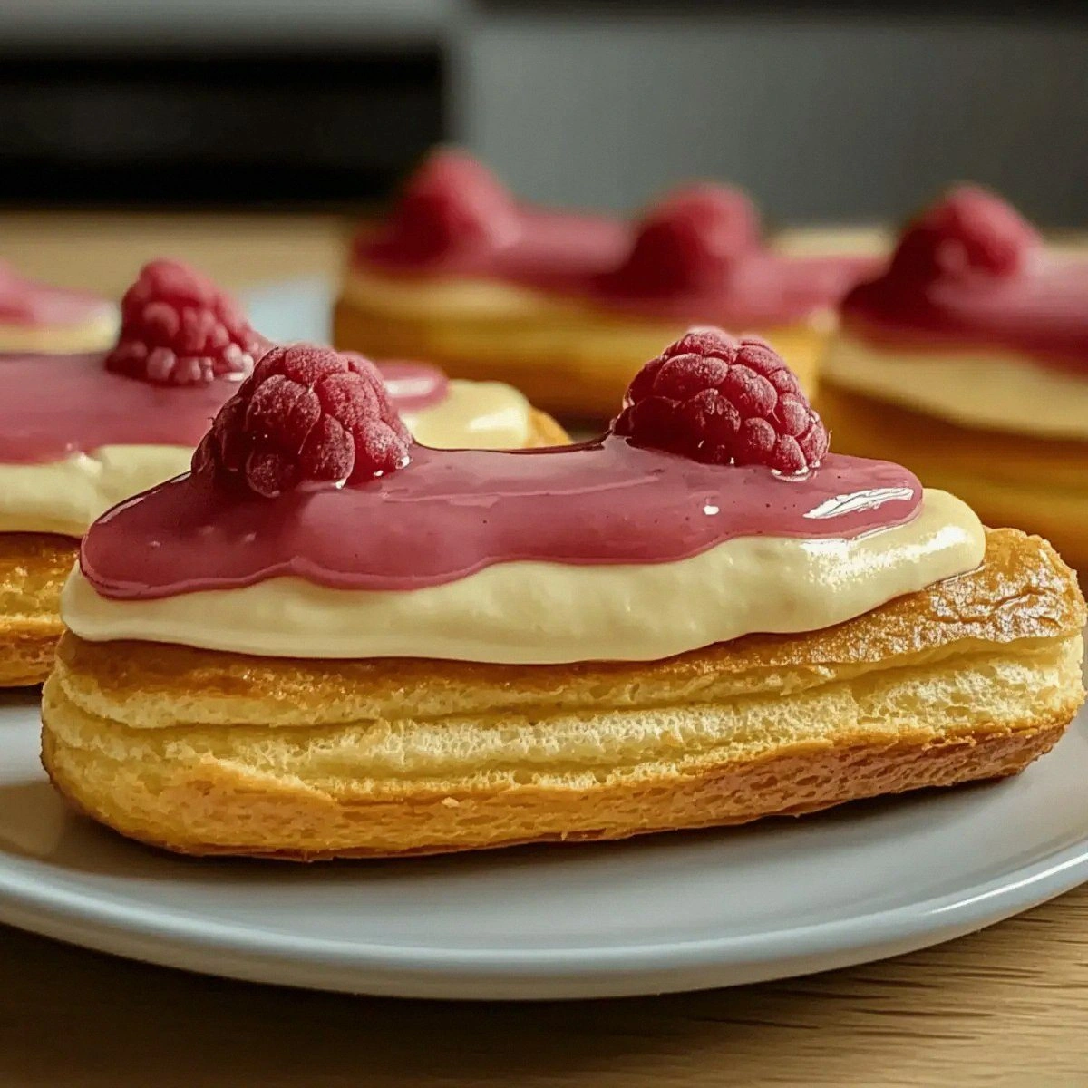 Lemon Raspberry Eclairs for a 