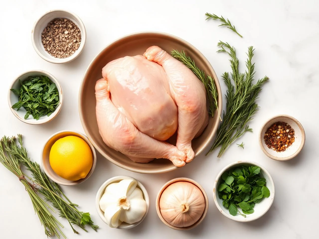 Ingredients for Lemon Rosemary Chicken