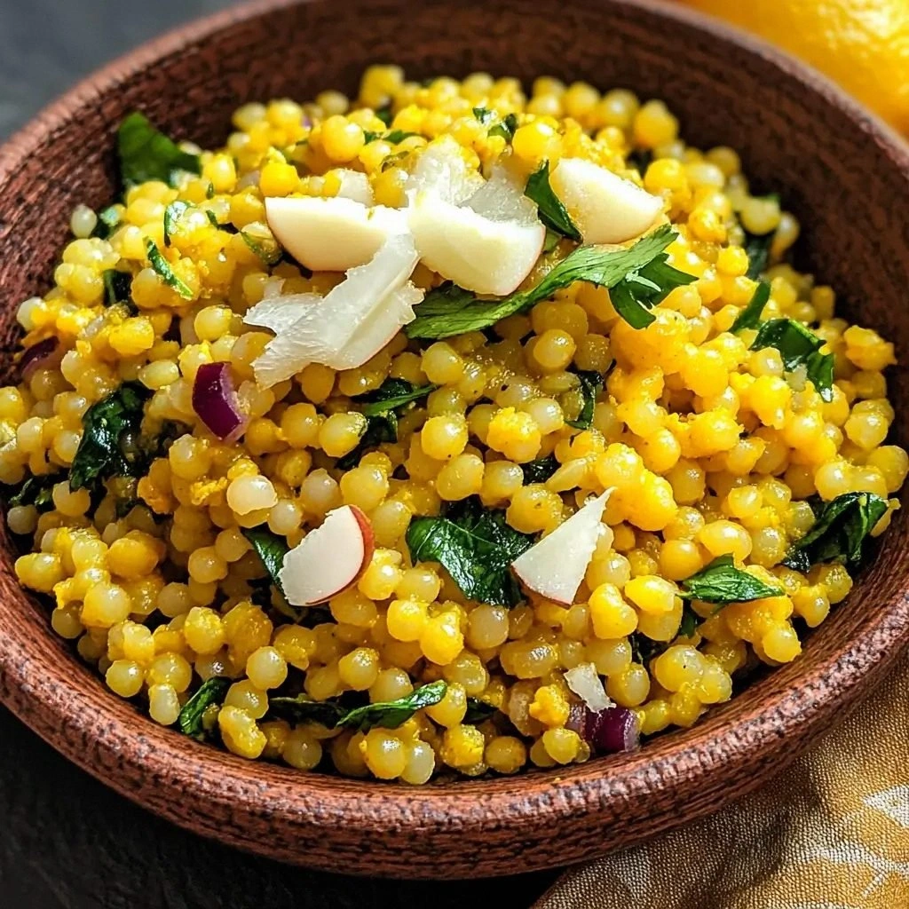 Lemon Turmeric Pearl Couscous 
